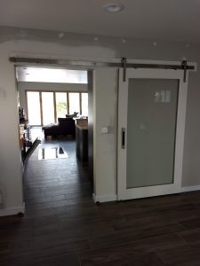 Clear Glass Barn Door