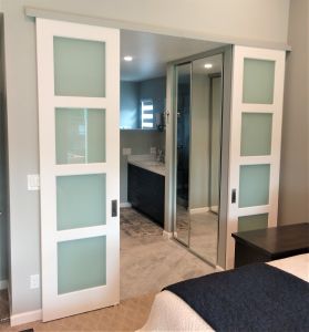 Double Barn Doors with modern track